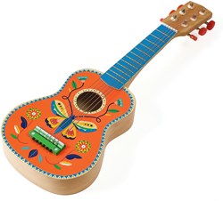 Djeco toy guitar 6 metal strings small FSC 100% music instrument