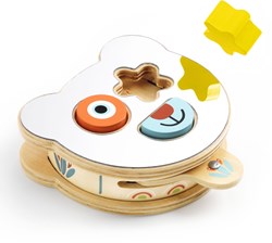 Djeco baby toy BabyBoomi wooden shape sorter box with mirror