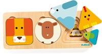 Djeco wooden baby toy AnimaBasic - FSC 100% educational