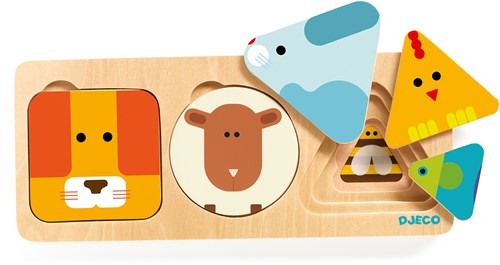 Djeco wooden baby toy AnimaBasic - FSC 100% educational