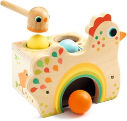 Djeco wooden hammer game Tapatou baby colors educational toy