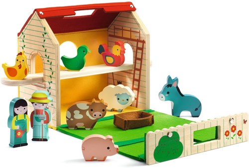 Djeco Softi-Farm - wooden farm toy FSC 100%