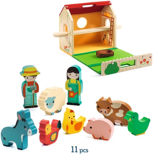 Djeco Softi-Farm - wooden farm toy FSC 100%-3