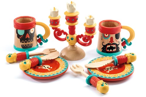 Djeco kitchen toy pirates dish playset - role play