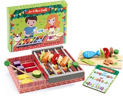 Djeco kitchen toy Joe & Max grill - wooden BBQ play set for kids