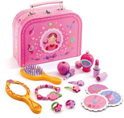 Djeco beautycase toy suitcase - make-up and hair accessories