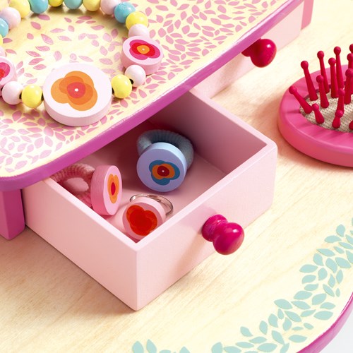 Djeco wooden dressing table Flora - FSC 100% - toy vanity girls-2