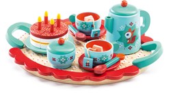 Djeco kitchen toy Fox's party wooden tea set FSC 100%