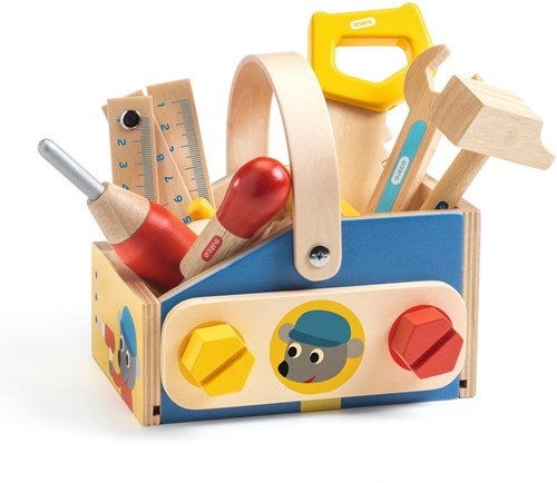 Djeco wooden toolbox Minibrico playset for kids