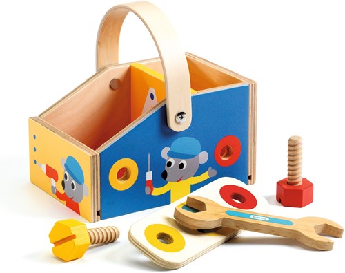Djeco wooden toolbox Minibrico playset for kids-2
