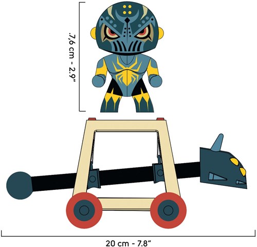 Djeco play figure Spider attak knight with ram and spider-2