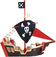 Djeco pirate ship wooden toy - Arty Toys FSC pirate boat-2