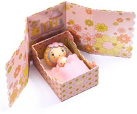 Djeco tinyly Rose tinyroom - miniature bedroom toy set