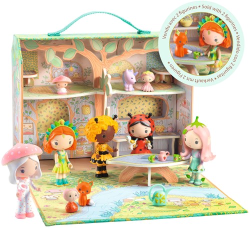Djeco wooden dollhouse Maison des bois Sylvia & fox - FSC MIX