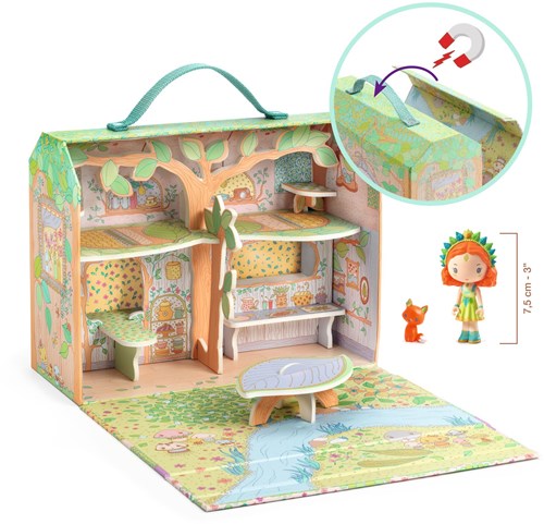 Djeco wooden dollhouse Maison des bois Sylvia & fox - FSC MIX-2