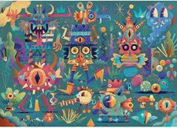 Djeco puzzle Monster Party - 50 pieces - FSC cardboard