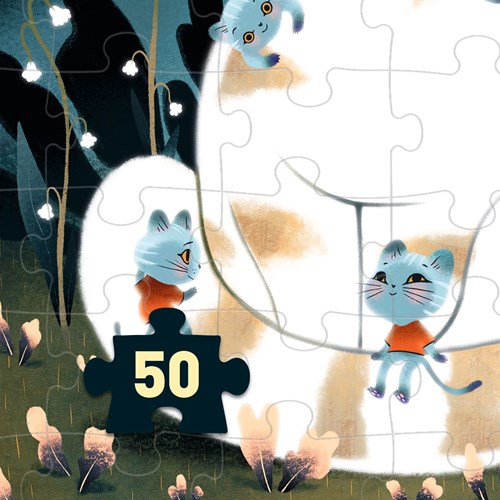 Djeco puzzle cats - glow in the dark jigsaw 50 pieces FSC cardboard-3