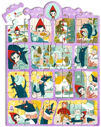 Djeco puzzle fairy tale Little Red Riding Hood - 35 pieces - FSC MIX