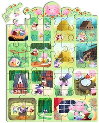 Djeco puzzle Les Trois Petits Cochons - 35 pieces - FSC MIX