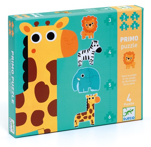 Djeco puzzle set jungle animals - educational FSC cardboard jigsaw-3