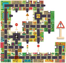 Djeco puzzle city - pop to play - FSC MIX - toy