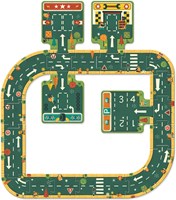 Djeco road puzzle - playset for kids - cardboard roads