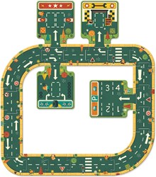 Djeco road puzzle - playset for kids - cardboard roads