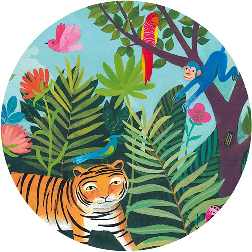 Djeco puzzle tiger - silhouette animal puzzle 24 pieces kids puzzle-3