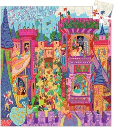 Djeco puzzle fairy castle - silhouette jigsaw 54 pieces FSC cardboard