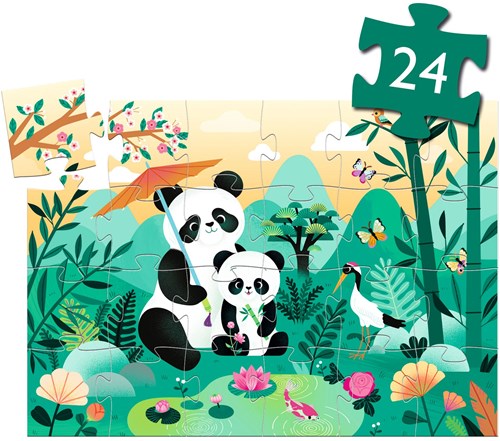 Djeco puzzle animals Leo the panda 24 pieces FSC cardboard-2