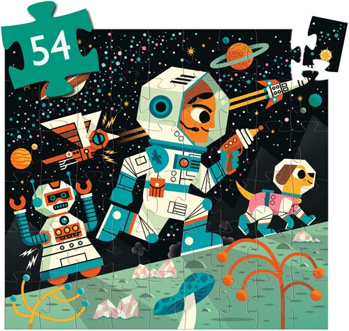 Djeco puzzle space station - 54 pieces FSC cardboard kids puzzle-2