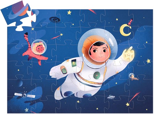 Djeco puzzle astronaut moon 36 pieces FSC cardboard kids puzzle