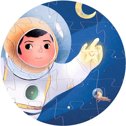 Djeco puzzle astronaut moon 36 pieces FSC cardboard kids puzzle-3