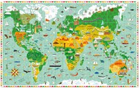 Djeco observation puzzle world map 200 pieces with booklet