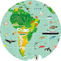Djeco observation puzzle world map 200 pieces with booklet-3
