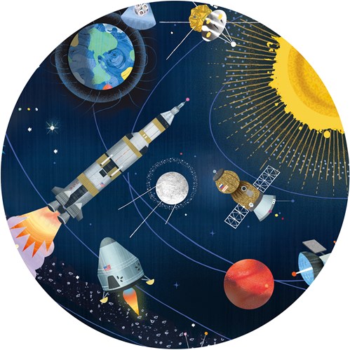 Djeco puzzle space 200 pieces with booklet - educational toy-3