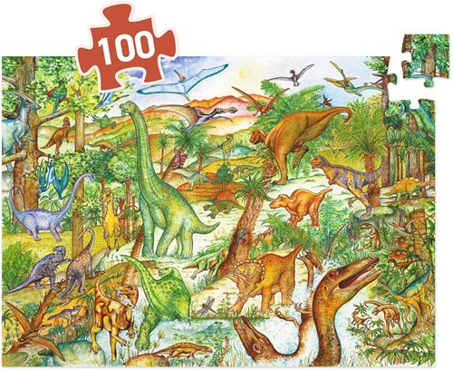 Djeco puzzle Dinosaurs - educational toy - 100 pieces-2