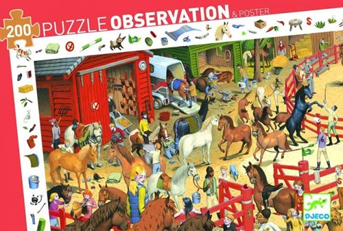 Djeco Puzzles observation Equitation - 200 pcs- FSC MIX