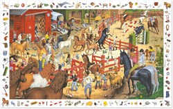 Djeco puzzle horse riding - observation puzzle 200 pieces with poster