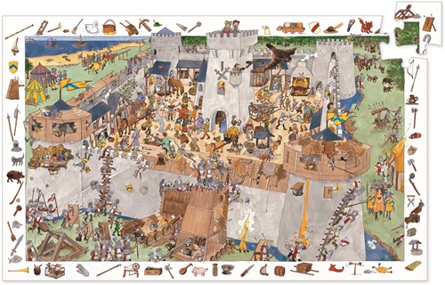 Djeco Puzzles observation Le château fort - 100 pcs - FSC MIX
