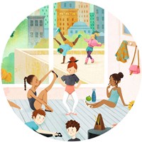 Djeco puzzle - 100 pieces - dance school for kids-3