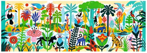 Djeco puzzle Jungle - 100 pieces - FSC cardboard - colourful jigsaw