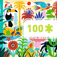 Djeco puzzle Jungle - 100 pieces - FSC cardboard - colourful jigsaw-2