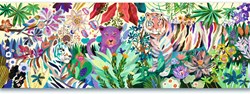 Djeco puzzle Rainbow Tigers - colorful 1000 piece jigsaw FSC certified