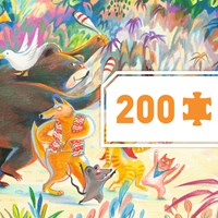 Djeco puzzle 200 pieces - forest music band for kids-2