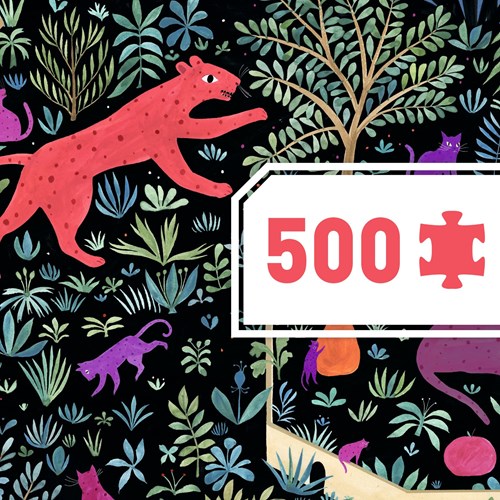 Djeco puzzle - 500 pieces - kingdom of cats - jigsaw for kids-2