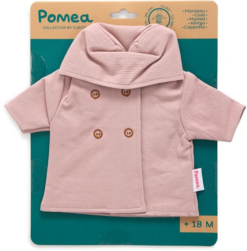 Djeco doll clothing Hooded coat pink - baby doll accessory-3