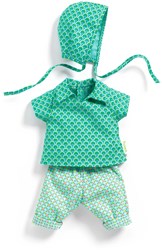Djeco doll clothes Zazen - Baby doll outfit Petit Pan cotton