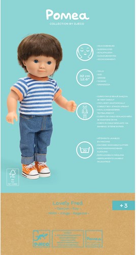 Djeco boy doll Fred - 32 cm vinyl sleeping eyes POMEA collection-3