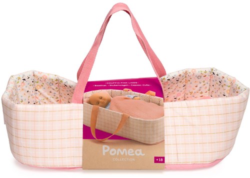 Djeco accessories bassinet Pink Lines doll bed cotton-3